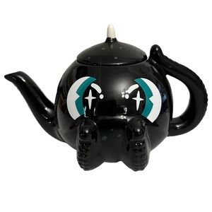Killstar Teapot 42.3 oz Cthulhu Resurrect Ceramic Black Demon